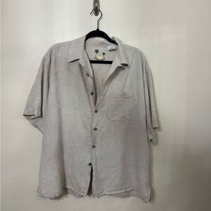 Men's Casual Beige Button Down Shirt